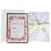 White Wedding Invitation Card Feather Pattern Laser-hollowed Design
